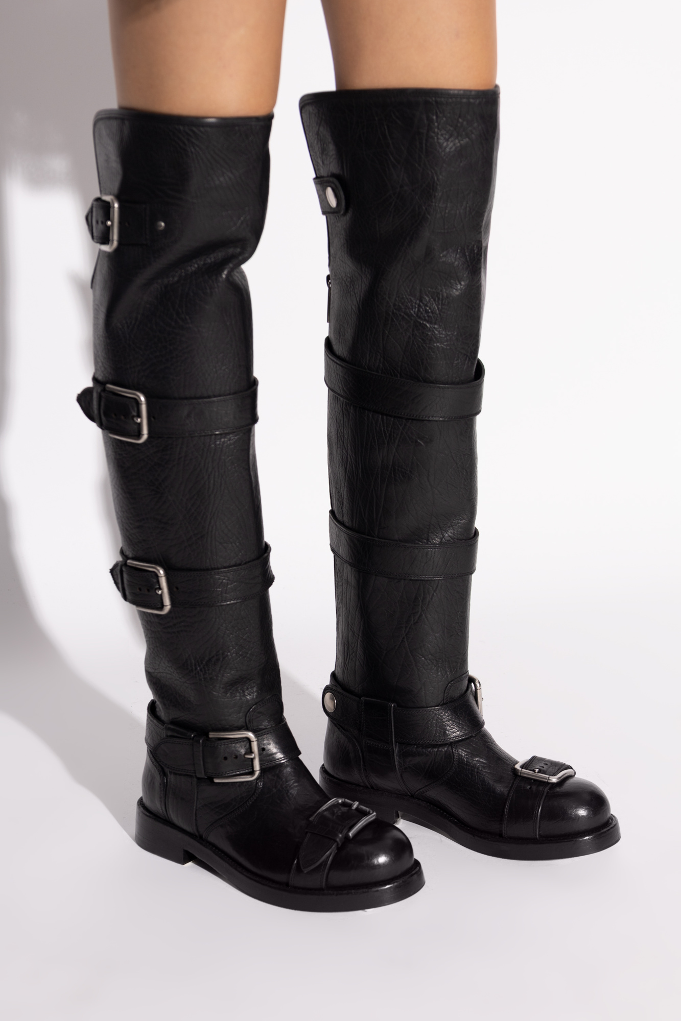 Black Leather boots Dolce & Gabbana - Vitkac Australia